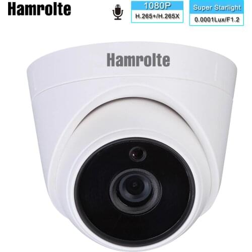 Hamrolte Starlight 1080P IP Camera Sony IMX307 UltraLow Illumination 0.0001Lux 3.6MM Starlight Lens Colorful Nightvision H.265X