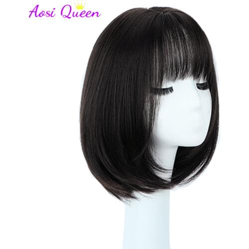 Synthetic wig female short hair bobo head collarbone fashion Korean short hair style wig female