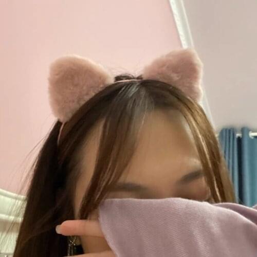 Korean Plush Headdress Cute Super Cute Sweet Japanese Girl Heart Cat Ear Headband Kawaii Clothing Womens Erotic Accessories