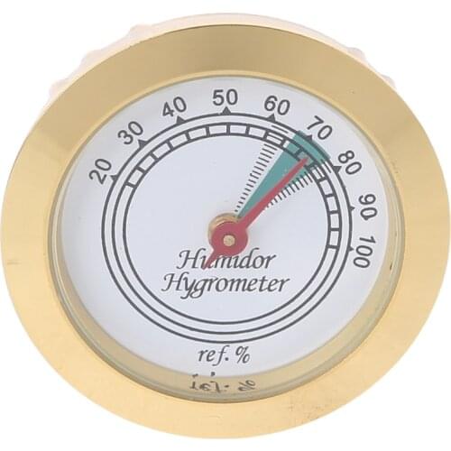 43MM Mini Household Guitar Case Cigar Hygrometer Cigar Hygrometer High Precision Moisture Meter Tobacco Humidor