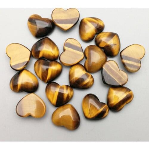 Fashion Natural tiger eye stone beads charms heart CAB CABOCHON no hole for jewelry making Wholesale 24pcs/lot