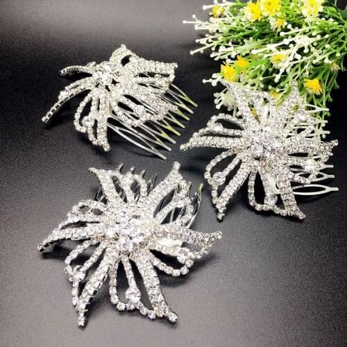 Fashion womens headwears gorgeous Diamond Crystaal Wedding Party Headband hair accessories Clips attractive hairpins for Woman