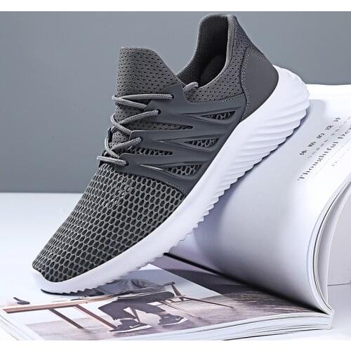 Mens summer outdoor running sports shoes casual mesh comfortable breathable fashion non-slip walking elastic vulcanized shoes