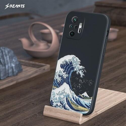 Rzants [Japanese wave]For Xiaomi Poco M3 Pro Soft Case Silicone relief Phone Case Cover Casing