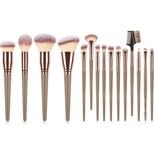 15pcs Makeup Brush Set High Quality Natural Synthetic Hair Make Up Brush Professional Eyebrow Lip Blush Eyeshadow Makeup Brushes
