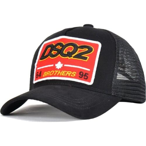 New arrived womens and mens DSQ2 letters embroidery breathable cotton mesh caps baseball hat sunscreen tide cap