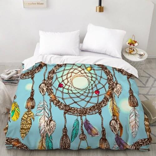 3D Duvet cover Quilt/Blanket/Comfortable Case Luxury Bedding 135 140x200 150x200 220x240 200x220 for Home Dreamcatcher blue