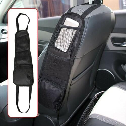 Car Seat Hanging Bag Seat Side Pocket Mesh Organizer Adjustable Drink Wallet Storage Bag Car Styling Interior Accessories