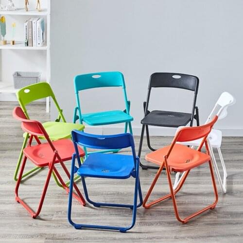 Simple Folding Chair Home Backrest Chair Office Chair Conference Chair Training Chair Outdoor Plastic Chair Leisure High Stool