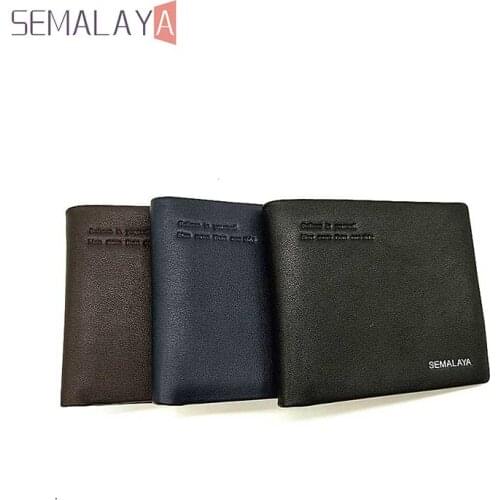 Semalaya Top Genuine Leather Wallet RFID Slim Card Holder Mens Wallet Bifold Cowhide Wallet Male Purse Money Clip High Quality