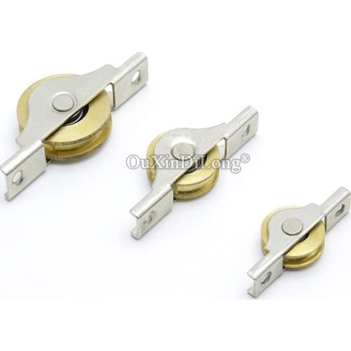 Brand New 10PCS Sliding Door Roller Cabinet Copper Wheel Pulley Wardrobe Cupboard Window Furniture Hardware 3 Sizes for Choose