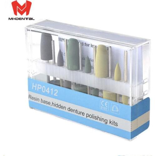 Dental Lab Materials Resin Base / Flexible Partial Acrylic Denture Polishing Kit Rubber Tips 12pcs/kit,0412