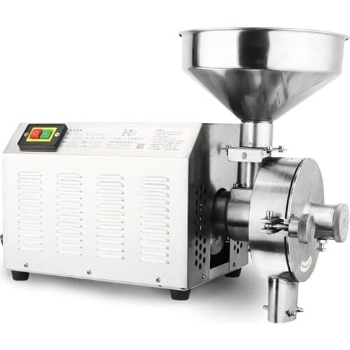 110V 220V High efficiency commercial Grain Grinder stainless steel grinding machine for spices/corn/soybean 20-40KG/h 2500W