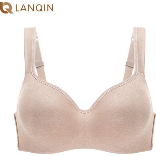 Womens Smooth Full Coverage Lightly Padded Underwire Balconette T-Shirt Bra Plus Size