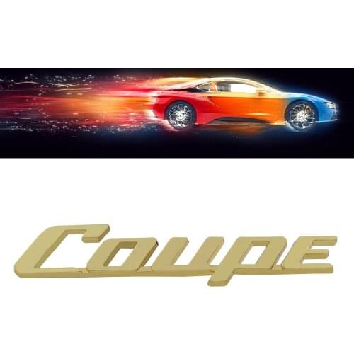 Gold COUPE for Fender Trunk lid Tailgate Emblem Decal Badge Sticker
