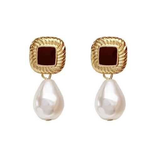 10 pair / lot fashion jewelry accessories new design metal enamel pearl aesthetic earrings