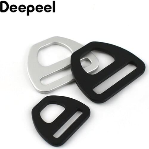Deepeel 10pcs 15/20/25/38mm Strap Hang Hook D Ring Buckles DIY Adjustment Belt Buckle Webbing Slider Clasp Hardware Accessories