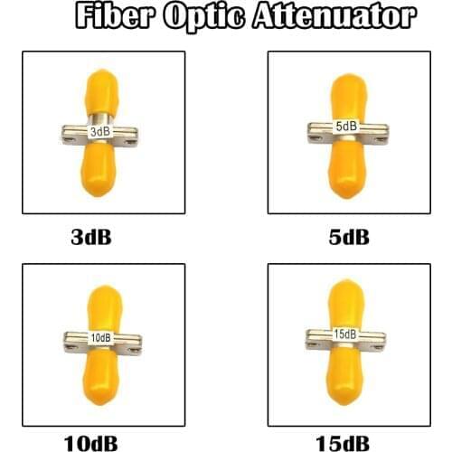 10 Pieces ST Fixed Flange Fiber Attenuator 3dB,5dB,10dB,15dB,SM Single Mode Simplex FTTH Ethernet Networking FTTH