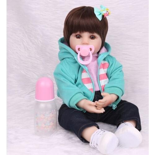 18 Inch Reborn Baby Doll Toy Cloth Body Stuffed Realistic Baby Doll With Giraffe Toddler Birthday Christmas Gifts For Kids