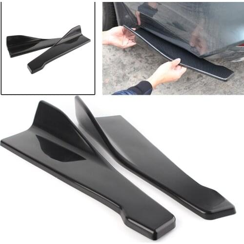35cm Gloss Black Car Rear/Side Skirt Bumper Lip Skid/Scuff/Scrape Protector Strip Spliter