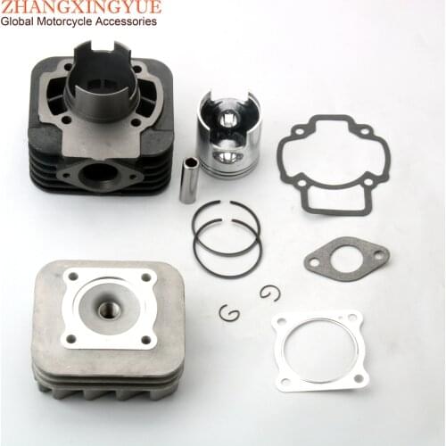 47mm 70cc Racing Cylinder Kit & Head For Vespa 50 S Lx Lxv Primavera College Sprint 50cc AC 2 Stroke Scooter Engine