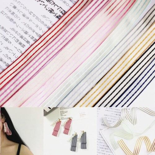 5meter Diy Fashion Fresh double-sided Stripe Color Ribbon Earring Collar Ornaments Hair Cord Accessories Materials