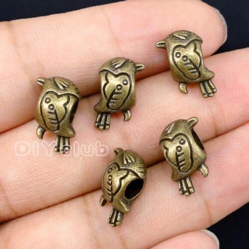 60pcs-Antique Bronze Bird Beads 15x9x7mm