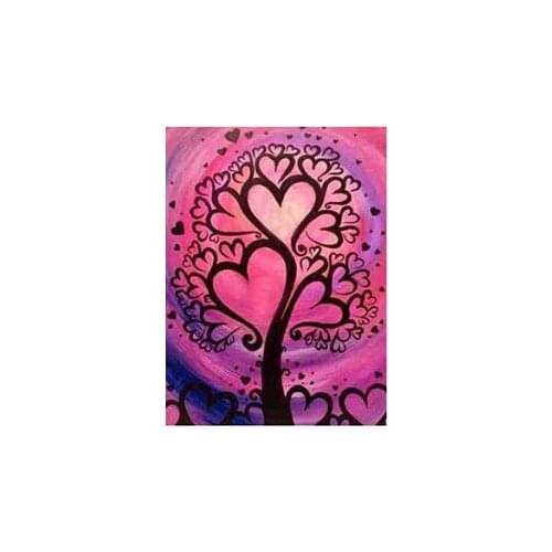 Diamond painting heart trees landscape full drill rhinestone embroidery picture mosaic sticker dimond tapestry poster wall paper
