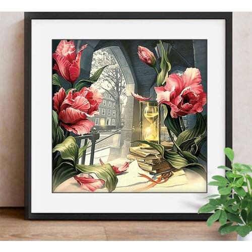 Diamond Embroidery Flower Full Square Scenery Picture Of Rhinestones Home Decoration 5D DIY Diamond Painting Cross Stitch