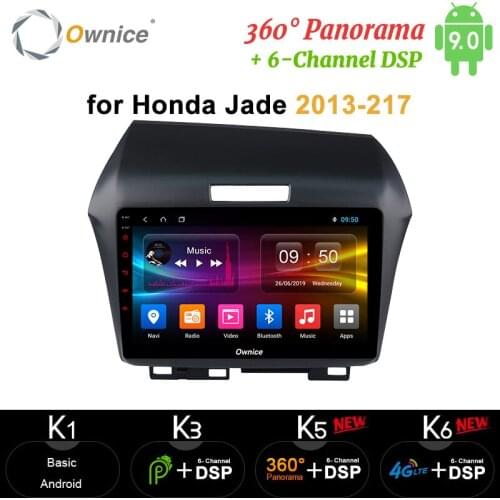 Ownice 64G Car DVD Player Auto radio IPS Android 9.0 GPS Navigation DSP 360 Panorama Optical headunit for Honda Jade 2013 -2017