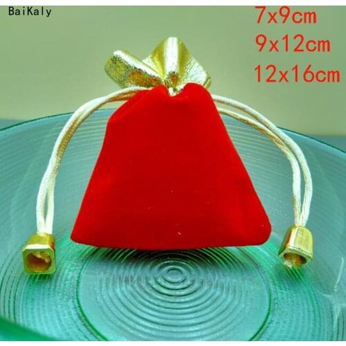 1pcs Velvet Gift Bag Jewelry Pouches Birthday party Wedding Favor Bags Jewellery Packaging Bags Charms Drawstring Storage Bag