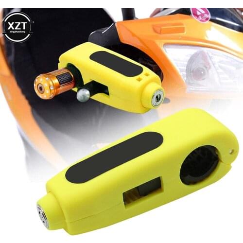 Motorcycle Grip Lock CNC Security Safety Locks Handlebar Handset Brake Lever Disc Locking Fit Scooter ATV Anti-theft Motor Lock