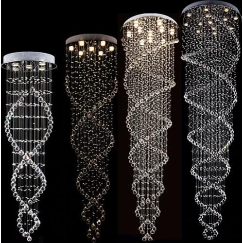 Crystal Chandeliers Hot Sale Luxury Clear Modern Lighting Ceiling Chandeliers Lights for Indoor Dining Room Stairs Hallway