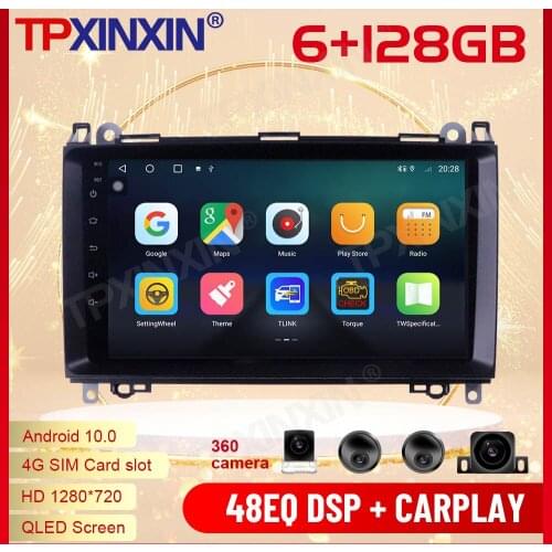 2 Din Carplay Android Radio Receiver For Mercedes Benz B Class T245 2005 2006 2007 2008 2009 2010 2011 GPS BT Recorder Head Unit