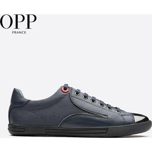 OPP Punk Rivet Metal Zip Mens Shoes Loafers For Men Cow Leather Flats Shoes Casual Shoes Leather Loafers footwear