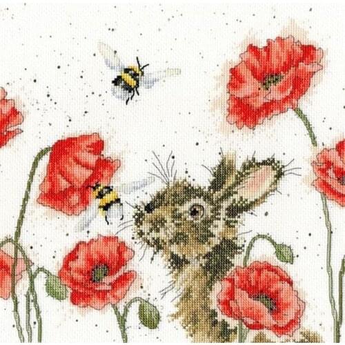 Fashion Needlepoint Let It Bee Cross Stitch Machine Embroidery Designs with 100% Cotton Flosses & Free Shipping for Home Decor