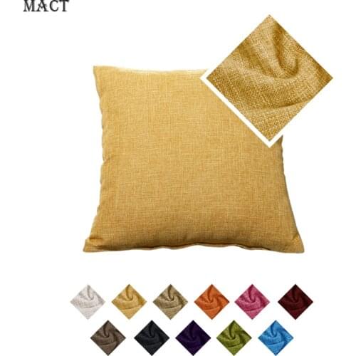 Nola Faux Linen Throw Pillow Cover Home Decorative Pillowcase for Sofa Cafe Modern Solid Color Cushion Cover Square Pillow Case