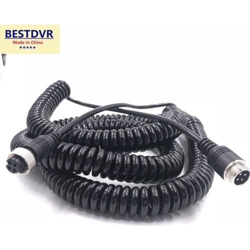 Nepal semi-trailer spring wire Male and female head wire 5 meters 10 copper video power supply audio cable mdvr truck camera