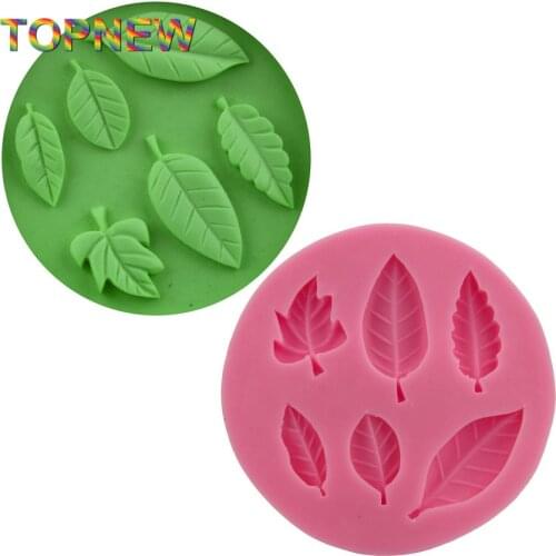 New Arrival Leaf shaped 3D silicone mold fondant cake decoration tools 2215