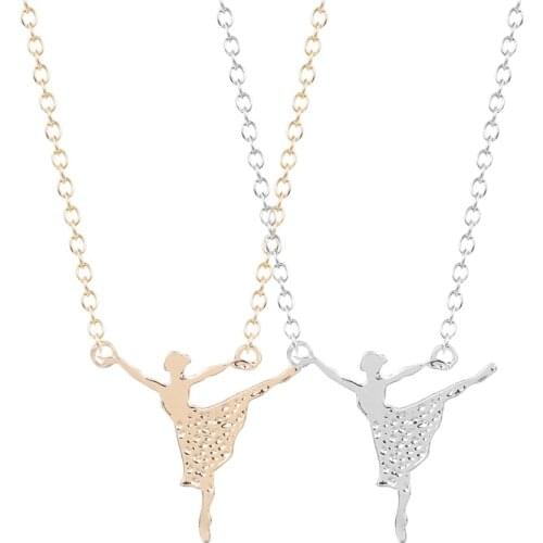 New Style Beautiful Unique Ballerina Girl Dance Necklace Pendant Jewelry Gift for Women and Girls