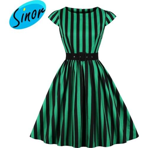 Autumn 2021 Stripe Collision Color Waist Thin temperament Large dress 1597 Banquet Dress