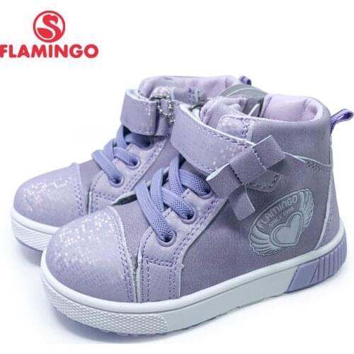 FLAMINGO Autumn Felt High Quality PURPLE Kids Boots Size 22-27 Anti-slip Shose for Girl Free Shipping 212B-Z5-2509