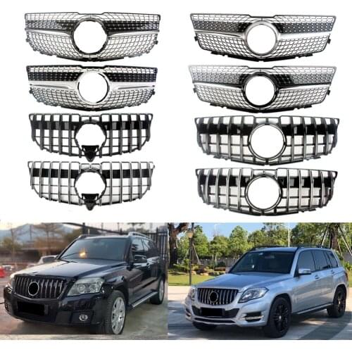 Front Racing Facelift Grille Upper Grill For Mercedes-Benz X204 GLK Class 2008 2009 2010 2011 2012 2013 2014 2015 Diamond GTR