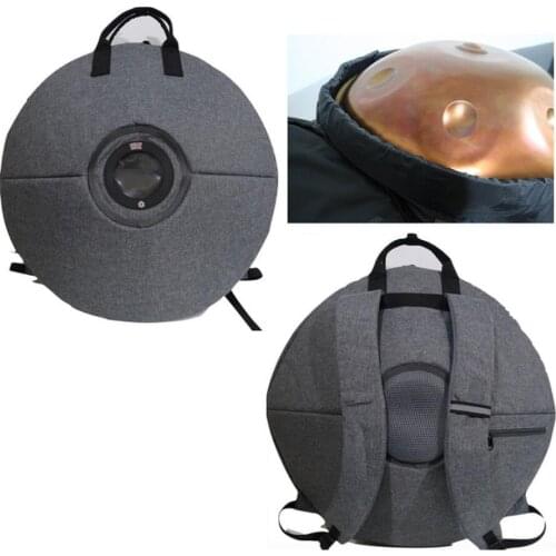 9 /10 Note D Minor HANDPAN Bag Double Shoulder Straps Soft HandPan Case Grey Color Thicken Steel Drum Bag Cover Drum Hard Case
