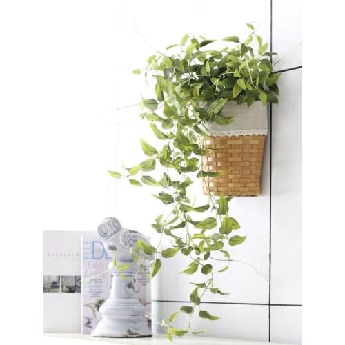 Hanging holly leaf silk flowers fake plant DIY artificial flowers vine home office wedding floral decoration