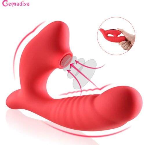 Protable Wearable Sucking Vibrator G Spot Vagina Massager Clit Stimulation Sucker Dildo Vibrator Sex Machine Sex Toys for Women
