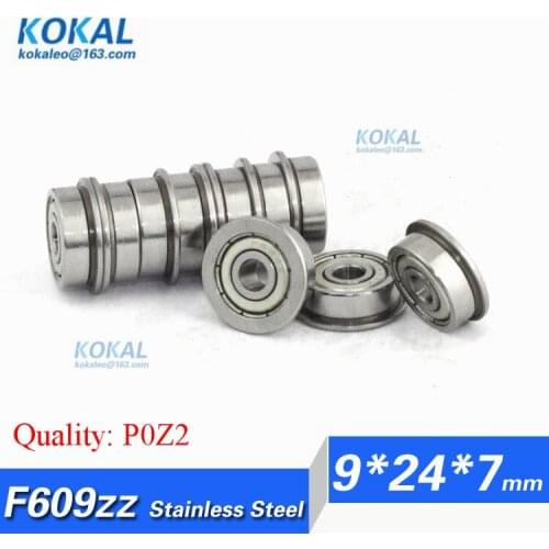 [SF609ZZ-P2]Free Shipping 10pcs ABEC-3 Stainless Steel flange ball bearing SF609ZZ SF609-2Z SF609Z 80019 9*24*7*27*1.5mm