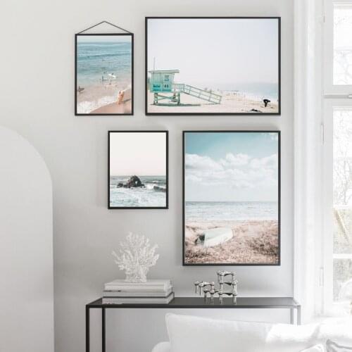 Mediterranean Sunny Beach Coconut Tree Wall Art Canvas Painting Nordic Posters And Prints Wall Pictures For Living Room Decor