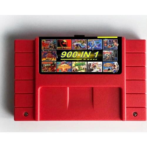 Super 900 in 1 Multi Games Cartridge 16 Bit Game Card for SNES Video Game Console Cartridge USA Version shell