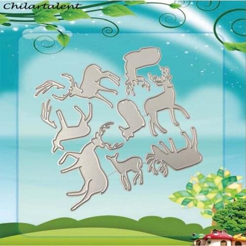 Deer animal Cutting Dies Scrapbooking Embossing Christmas Dies Stencils DIY Decorative Cards making stamps stansmessen 2018 new